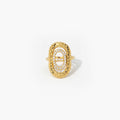 Bague dorée orea signature éclat vue de face