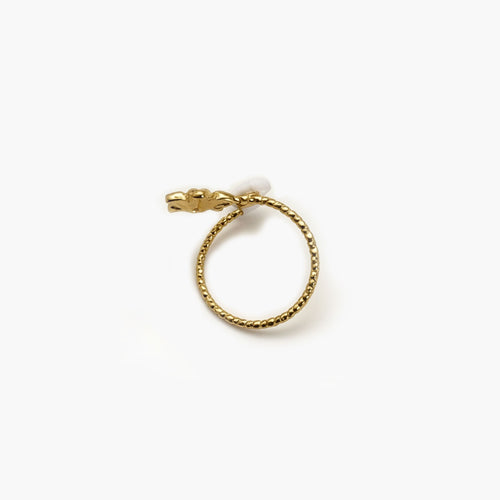 Bague FLORA croisée blanc