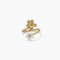 Bague FLORA croisée blanc