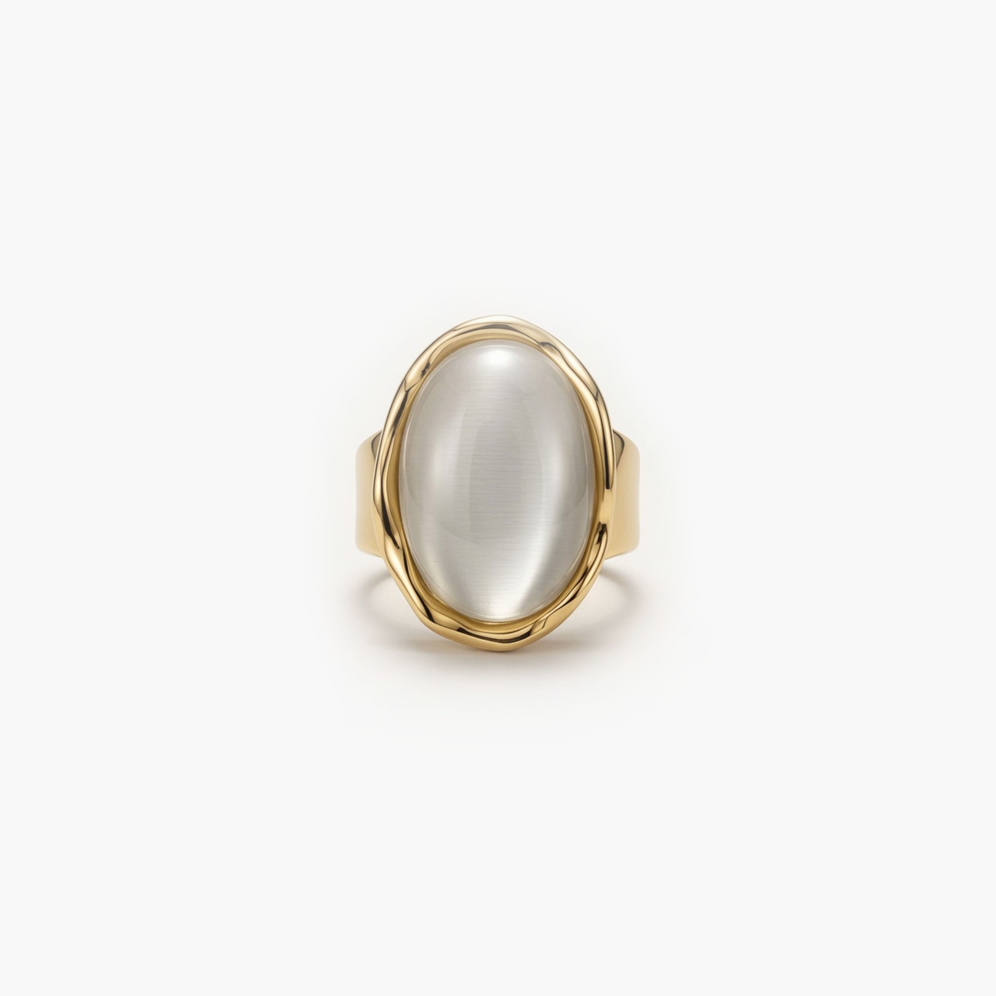 Bague perla alba dore