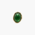 Bague perla verde dore