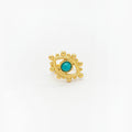 Bague protection pierre turquoise vue de face