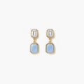Boucles d'oreilles AURA strass bleu