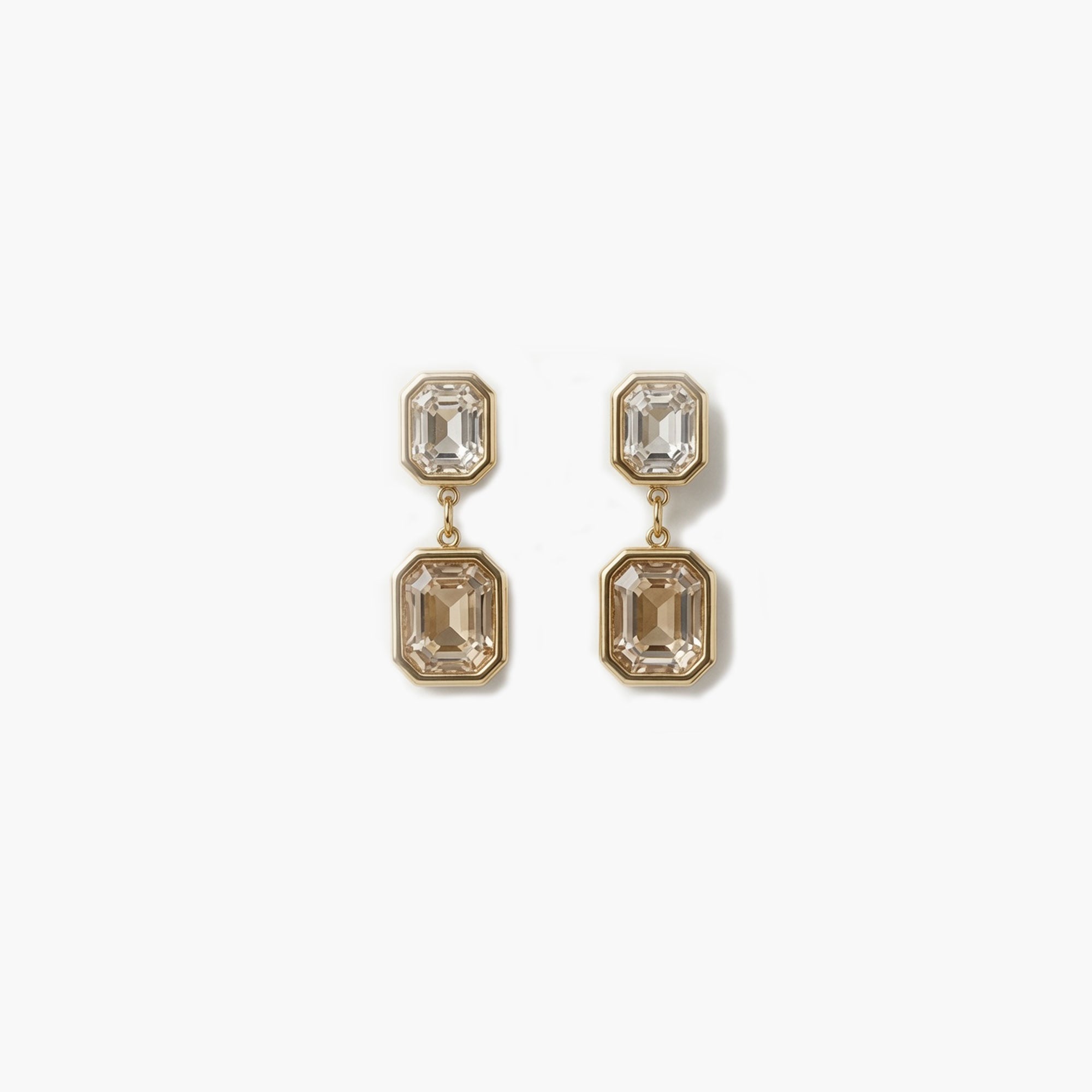 Boucles d'oreilles AURA champagne