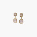 Boucles d'oreilles AURA strass rose