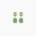 Boucles d'oreilles AURA strass vert