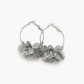 Boucles d'oreilles Flora créoles argent