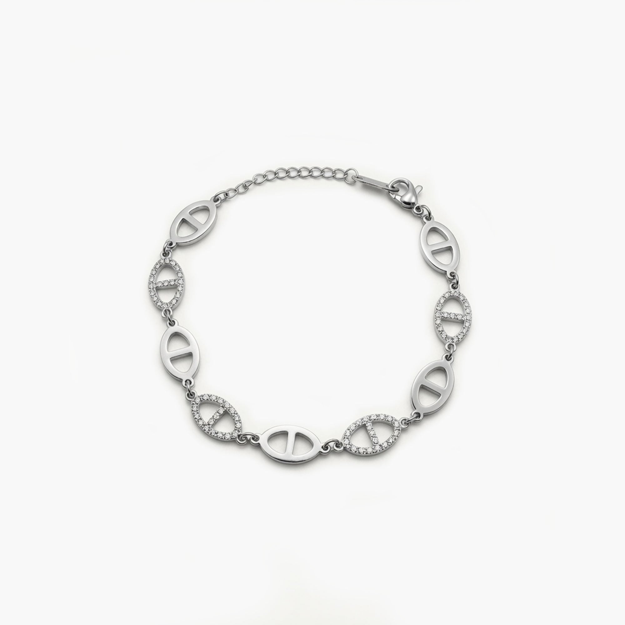 Bracelet SIGNATURE strass argent