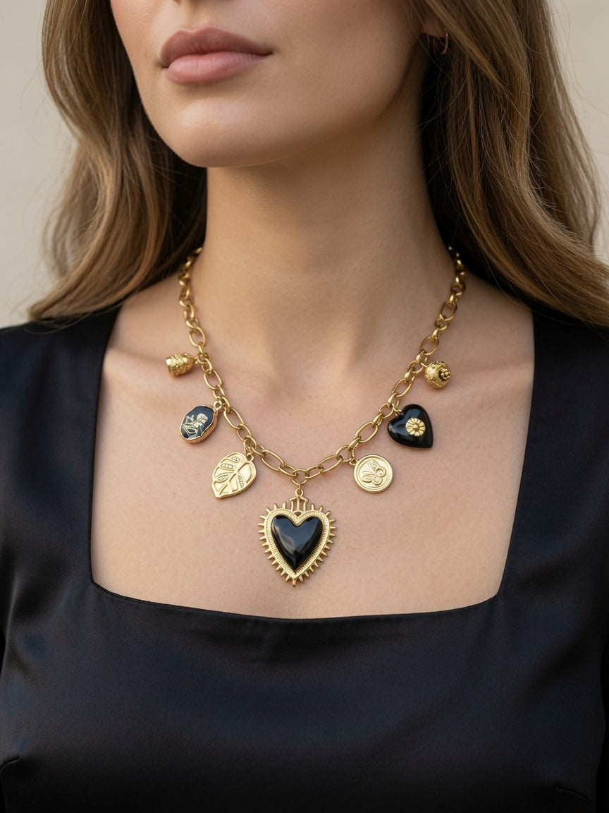 Collier Cœur solaire