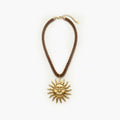 Collier RIVIERA cordon marron soleil