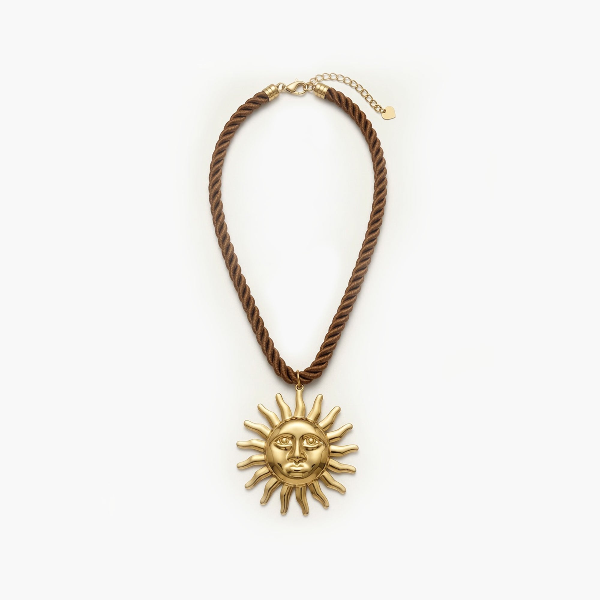 Collier RIVIERA cordon marron soleil