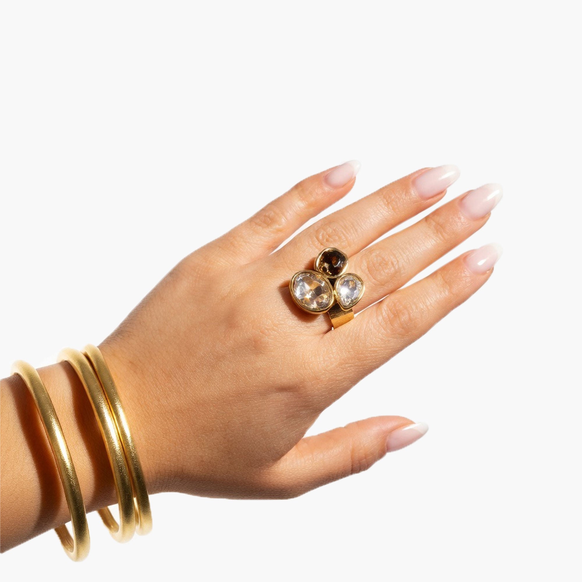 Bague LIORA quartz fumé