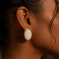 Boucles d'oreilles Elya blanc