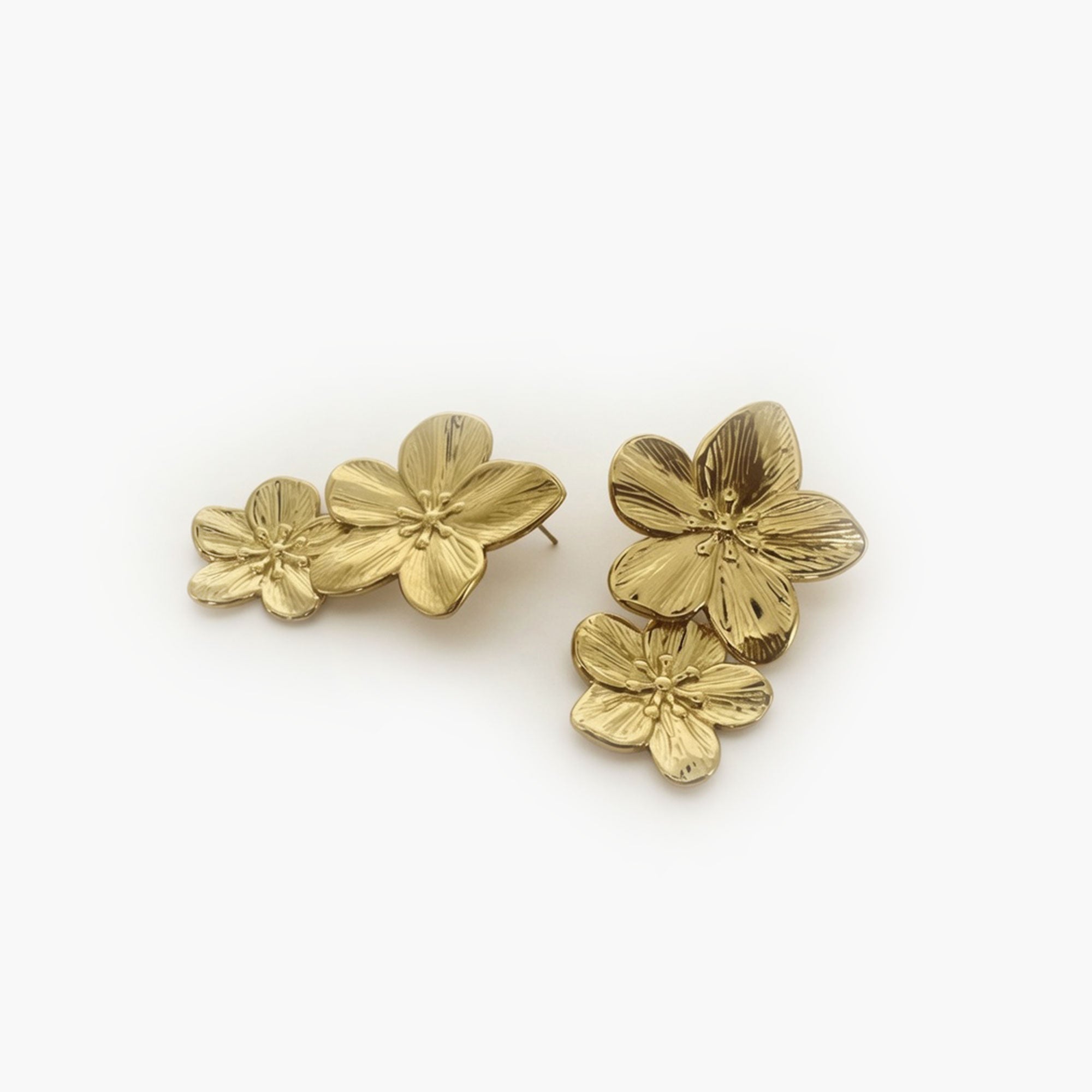 Boucles d'oreilles fleurs pendantes
