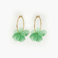 Boucles d'oreilles Flora créoles vert