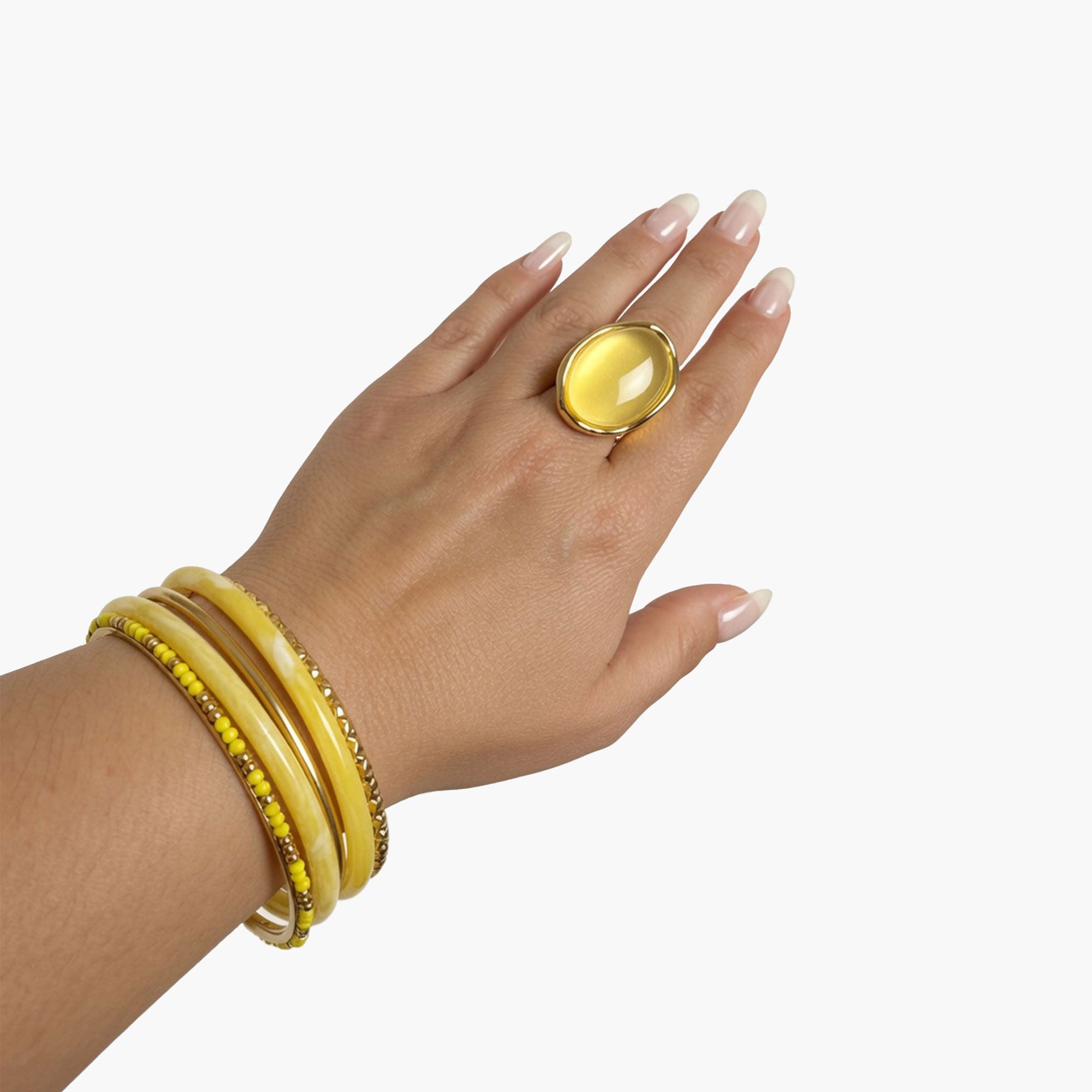 Bracelet jonc jaune