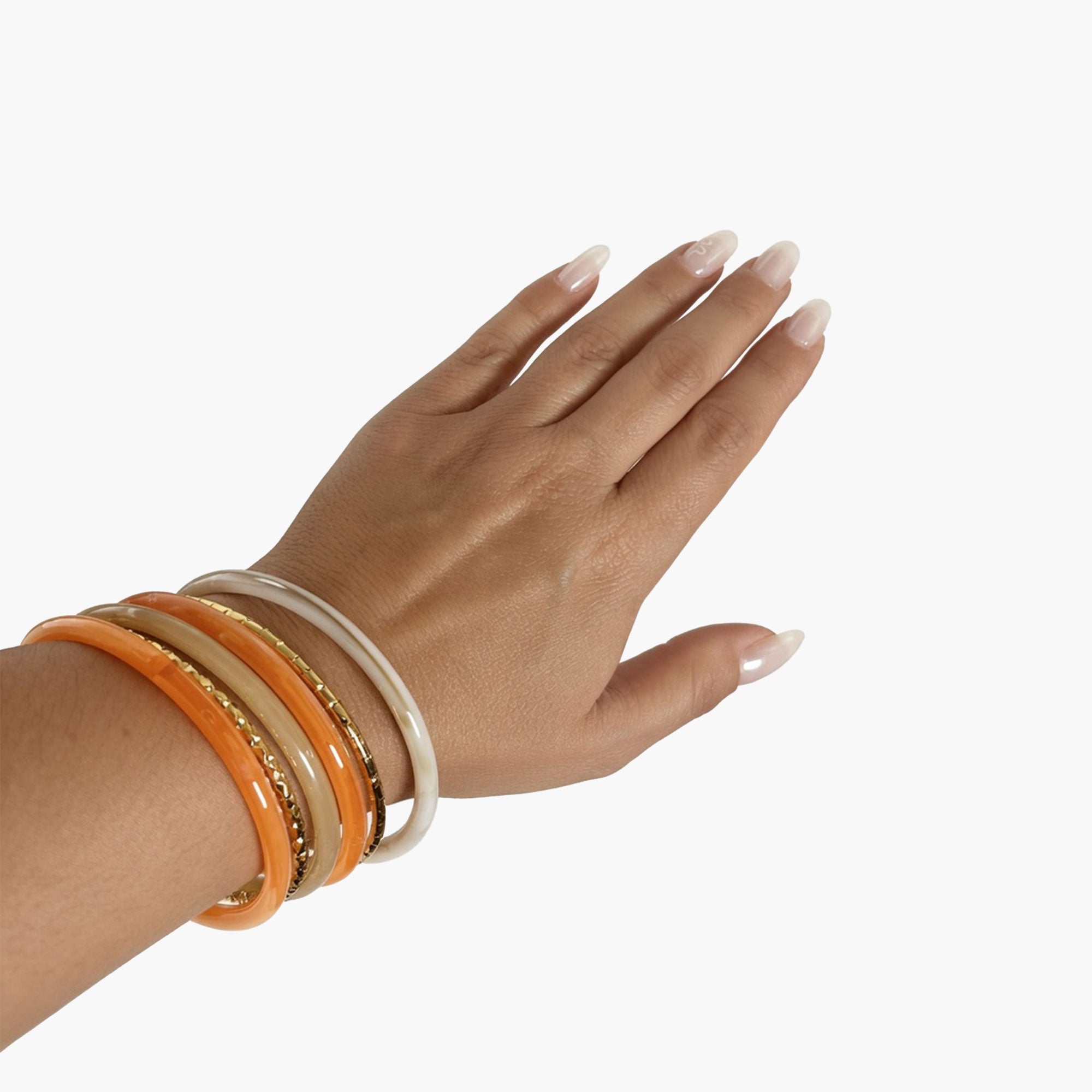 Bracelet jonc orange